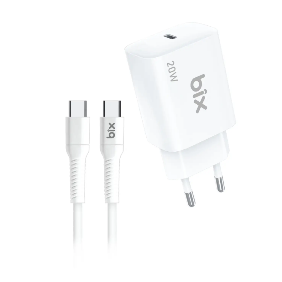 BİX 20W PD 3.0 Hızlı Şarj Aleti BXPD22C-WT