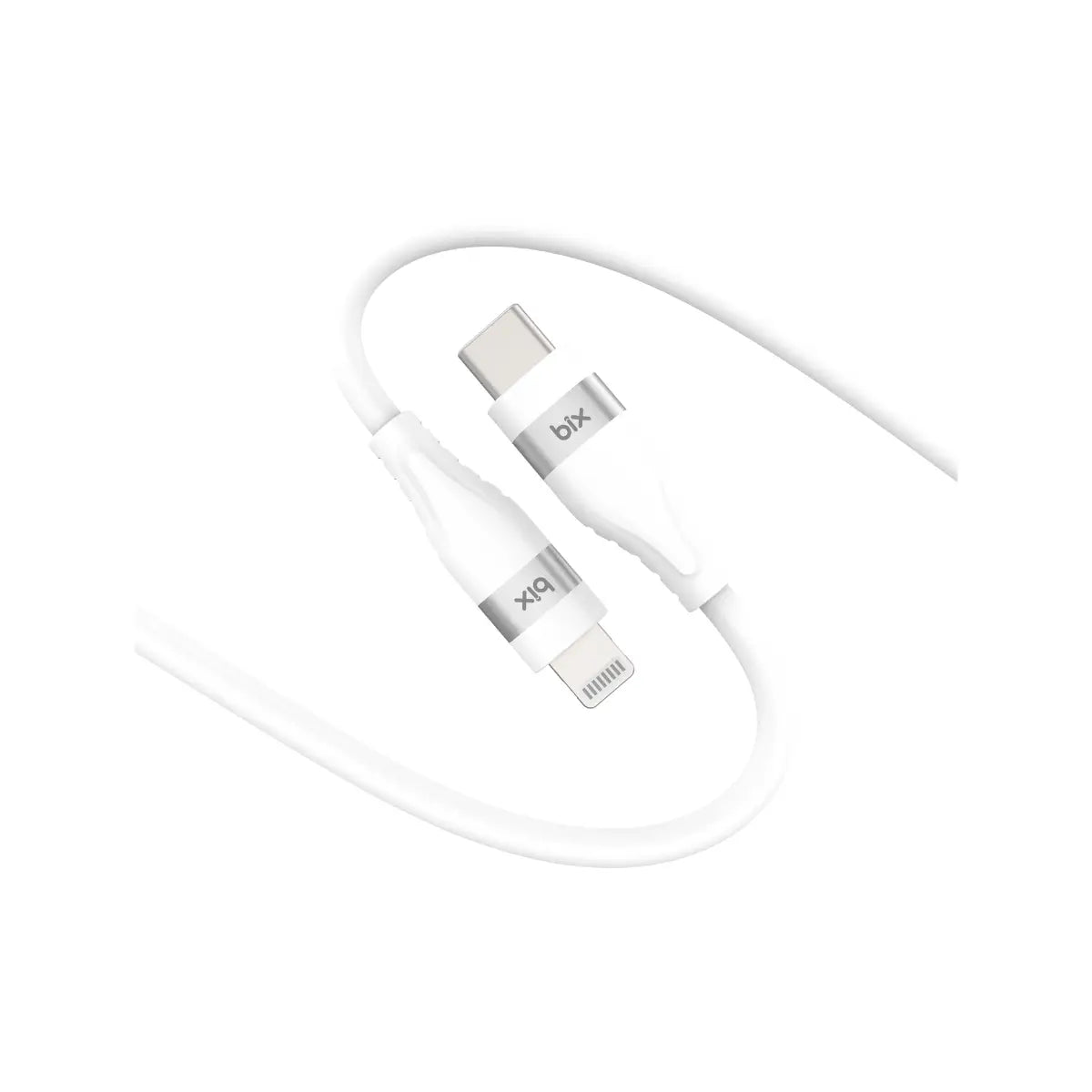 27W Type-C to Lightning Silikon Şarj ve Data Kablosu 1.2 Metre Beyaz TCSC1CL